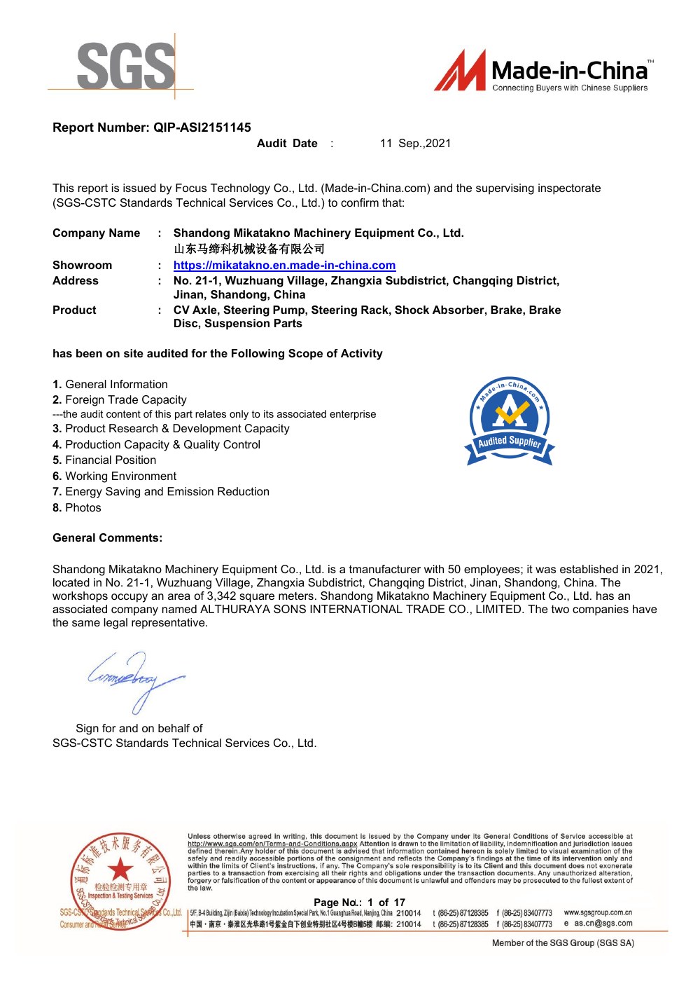 SGS Report